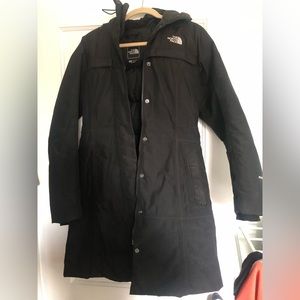 North Face women’s black down jacket—size S/P. Excellent condition.